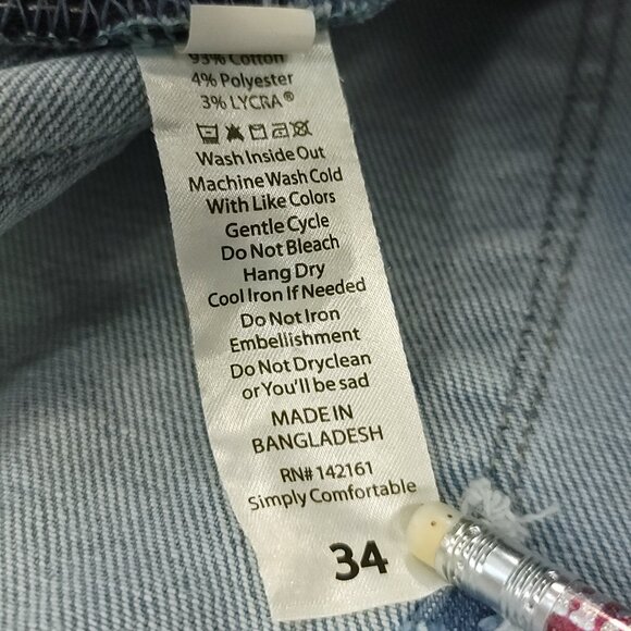 LuLaRoe Flare Jeans Women's 34 Light Blue Denim Slimming Panel - Picture 11 of 11